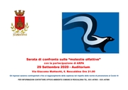 MOLESTIE OLFATTIVE  -  SERATA CONFRONTO MARTEDI’ 29 SETTEMBRE 2020 ORE 21:00 - AUDITORIUM COMUNALE VIA G. MATTEOTTI n.6